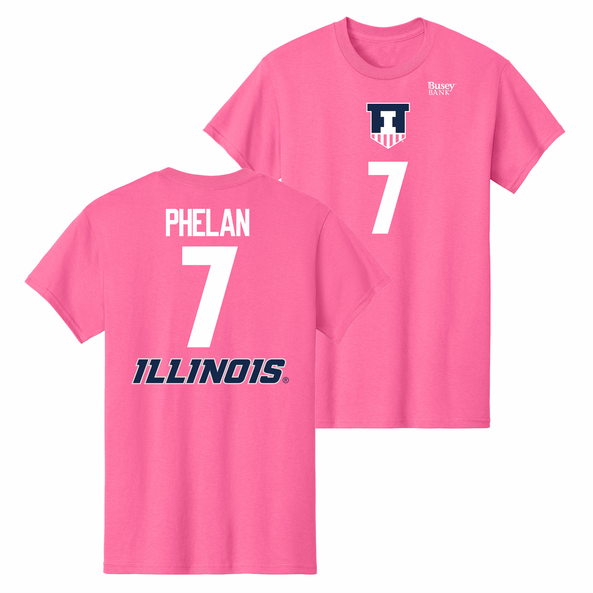 Illinois Fighting Illini NIL Volleyball Shirsey Pink