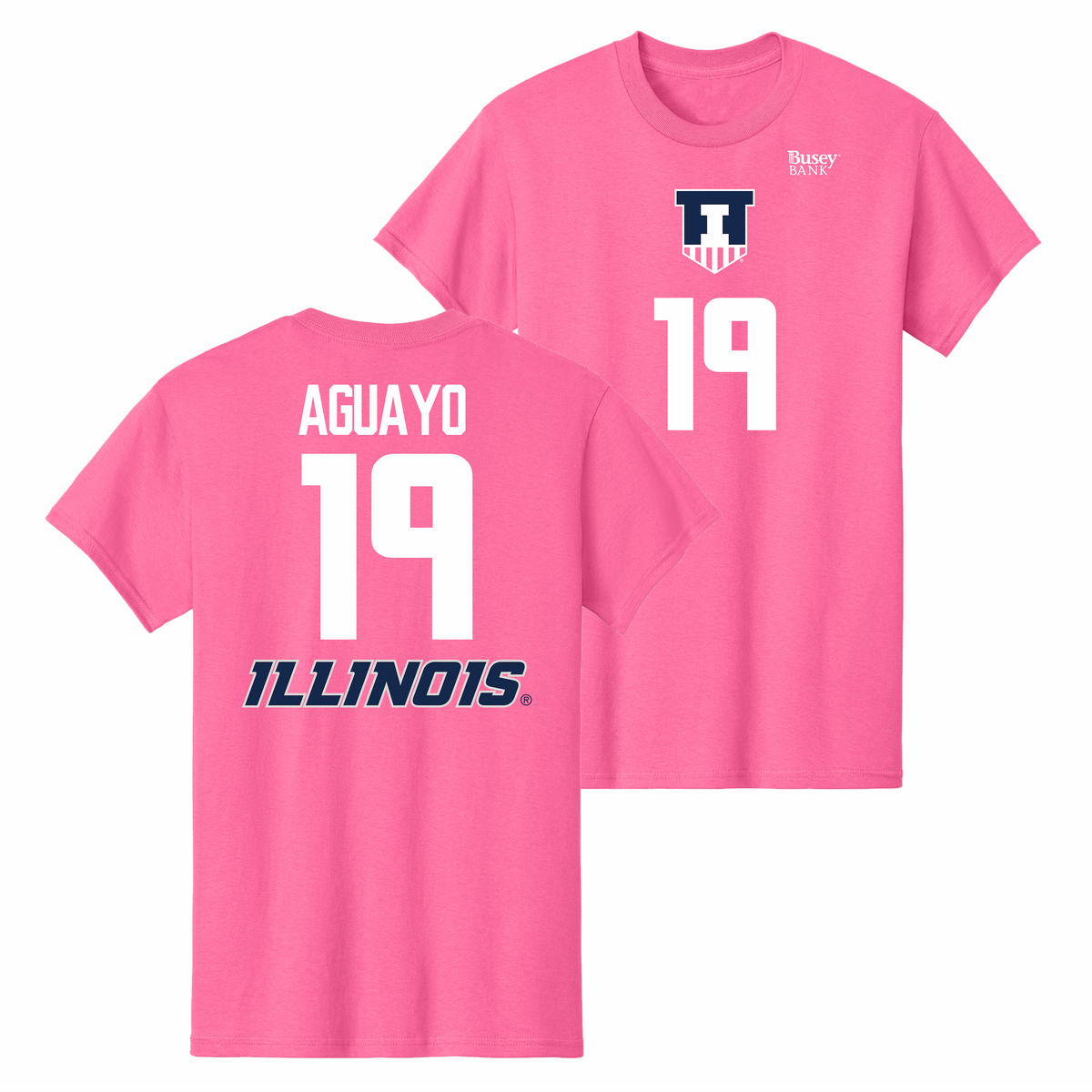 Illinois Fighting Illini NIL Volleyball Shirsey Pink