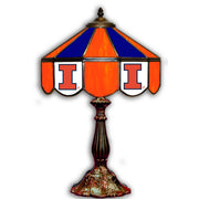 Illinois Fighting Illini Glass Table Lamp - 14"