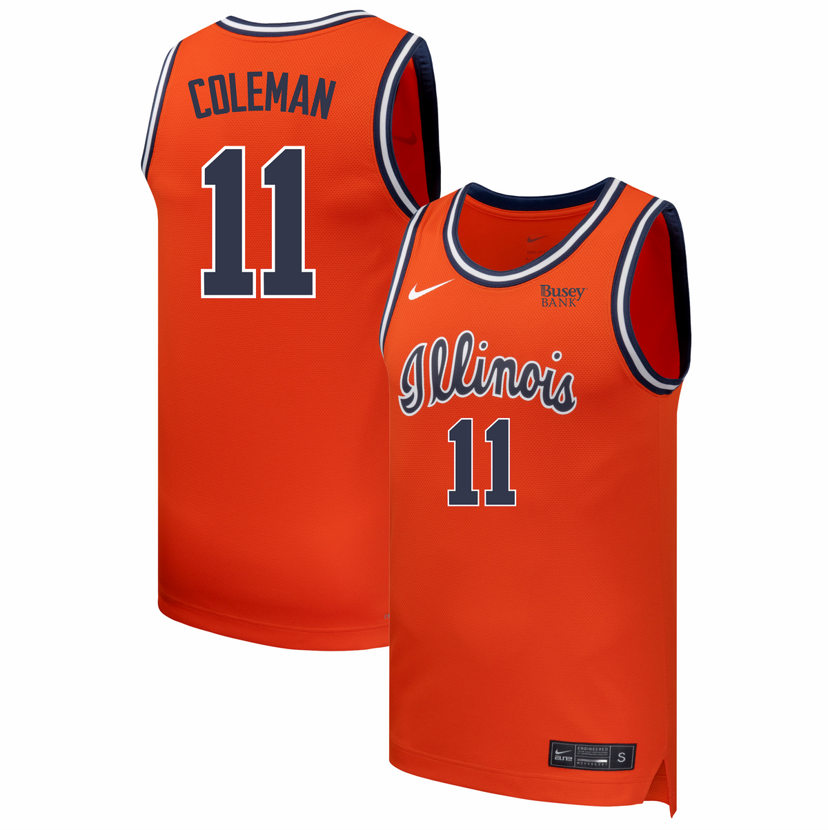 Illinois Fighting Illini NIL Nike Men's Basketball Jersey Orange