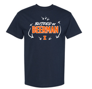 Illinois Fighting Illini NIL Blitzed by Beerman Short Sleeve Tee Navy