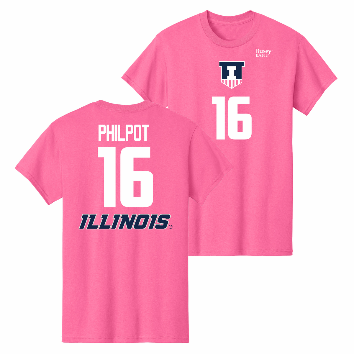 Illinois Fighting Illini NIL Volleyball Shirsey Pink
