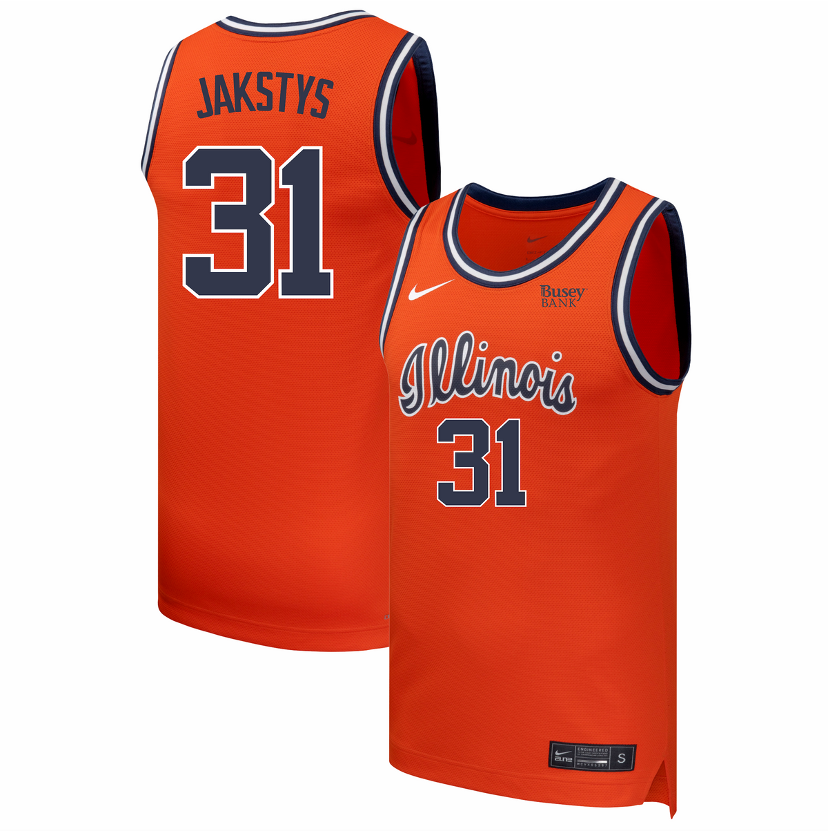 Illinois Fighting Illini NIL Nike Men's Basketball Jersey Orange