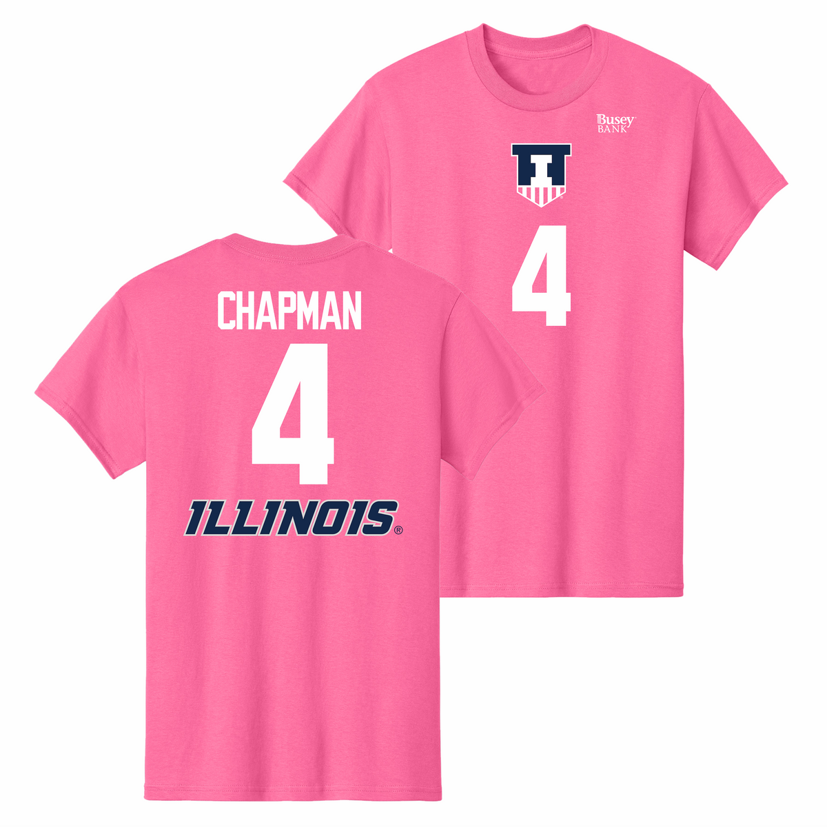 Illinois Fighting Illini NIL Volleyball Shirsey Pink