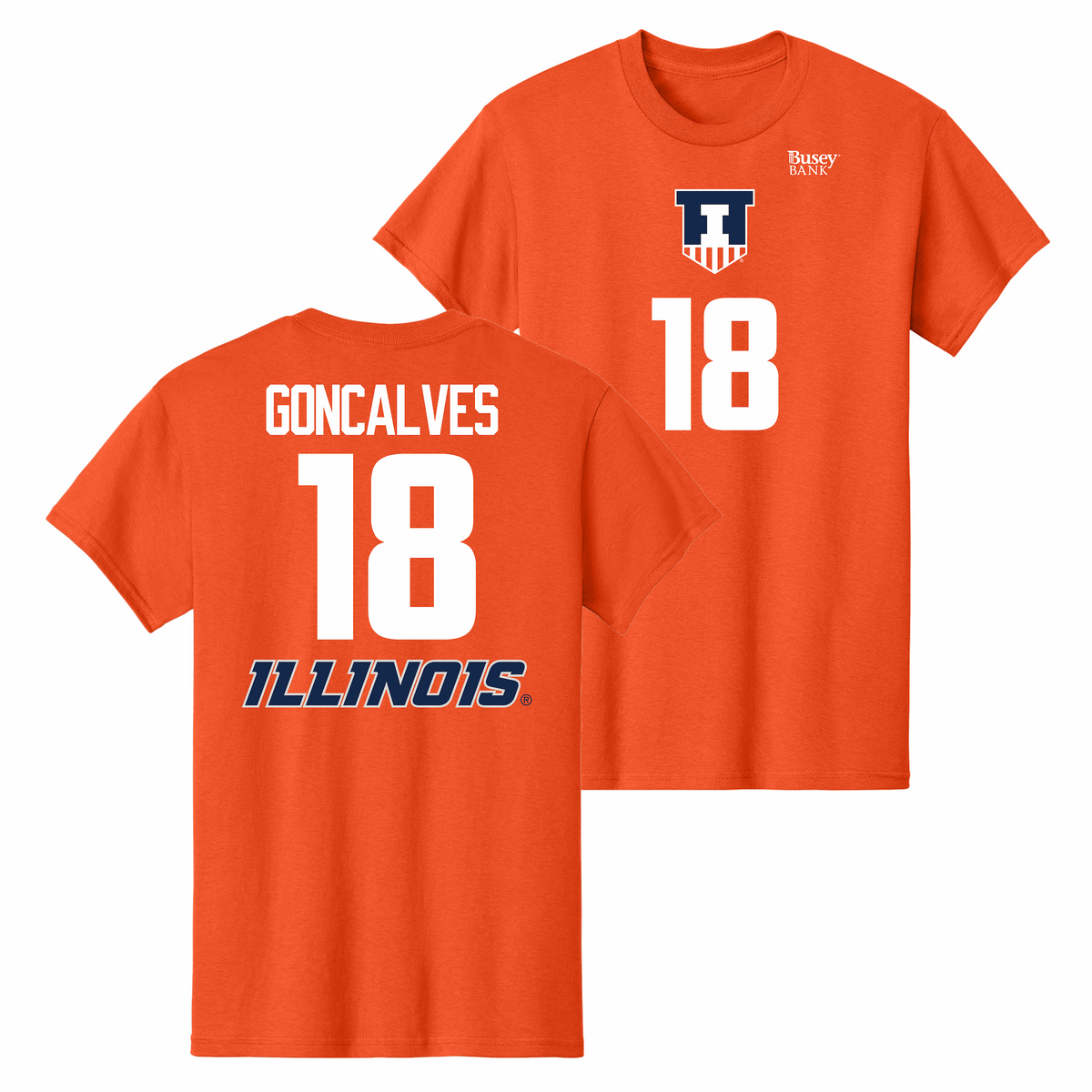 Illinois Fighting Illini NIL Volleyball Shirsey Orange