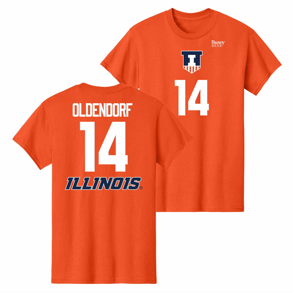 Illinois Fighting Illini NIL Volleyball Shirsey Orange