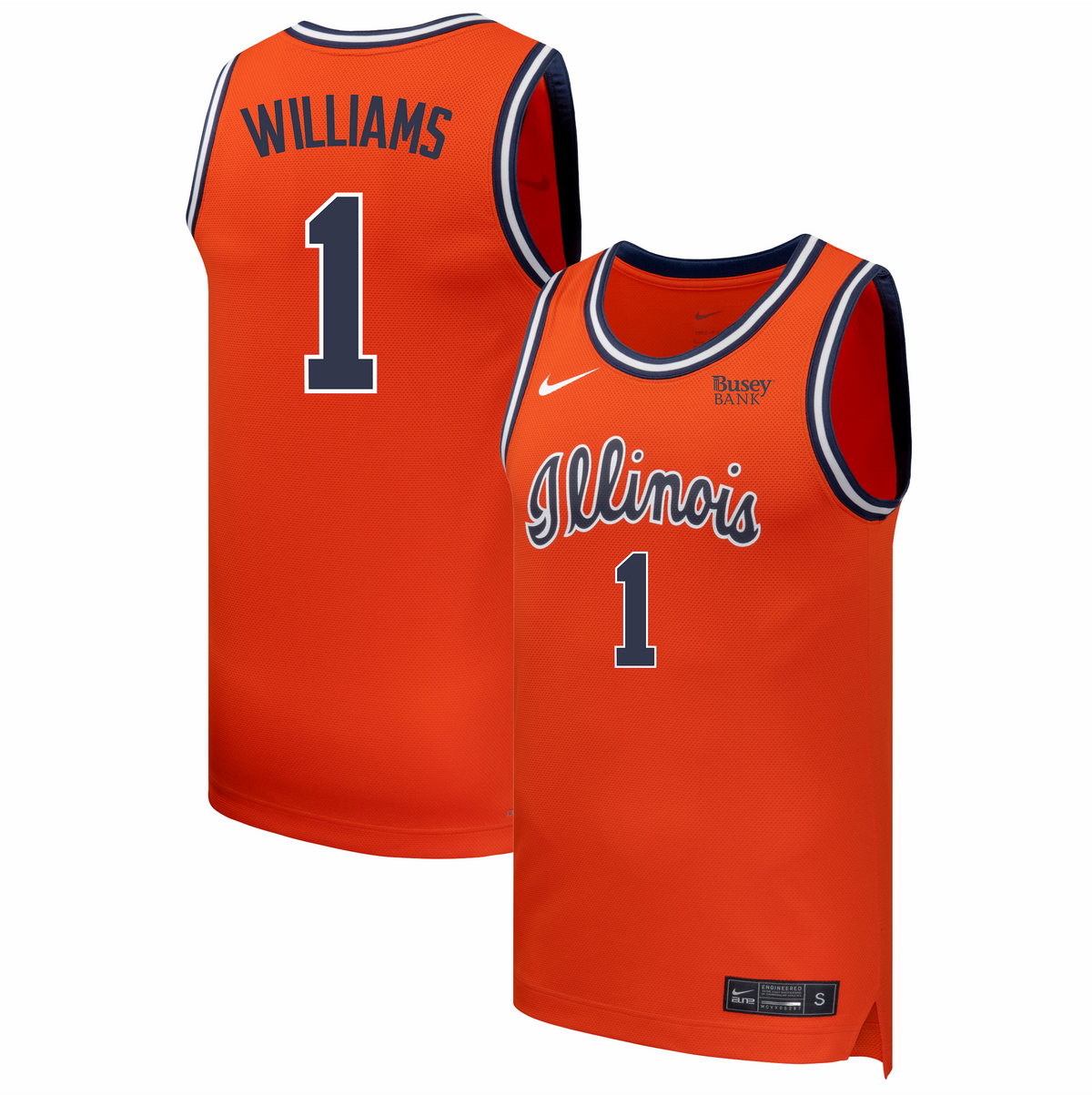 Illinois Fighting Illini NIL Nike Men's Basketball Jersey Orange