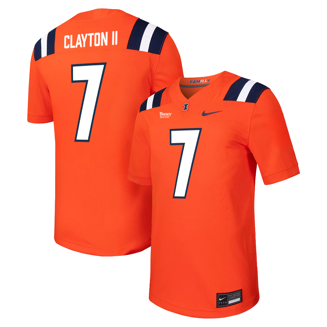 Illinois Fighting Illini Nike NIL Football Jersey Orange