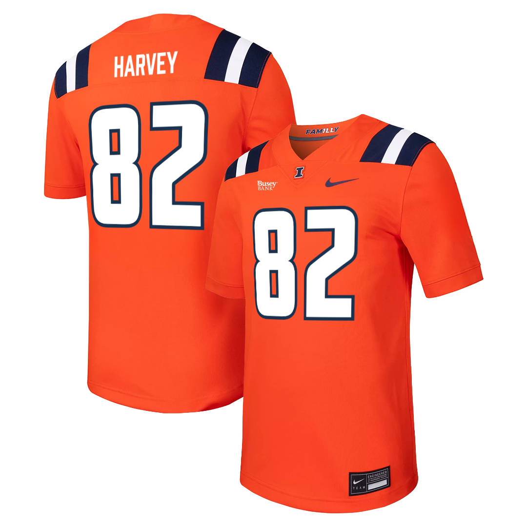 Illinois Fighting Illini Nike NIL Football Jersey Orange