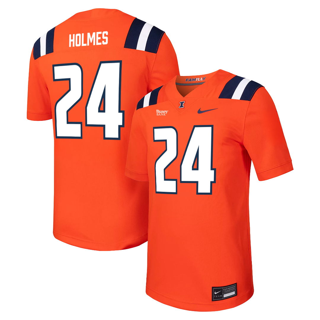 Illinois Fighting Illini Nike NIL Football Jersey Orange