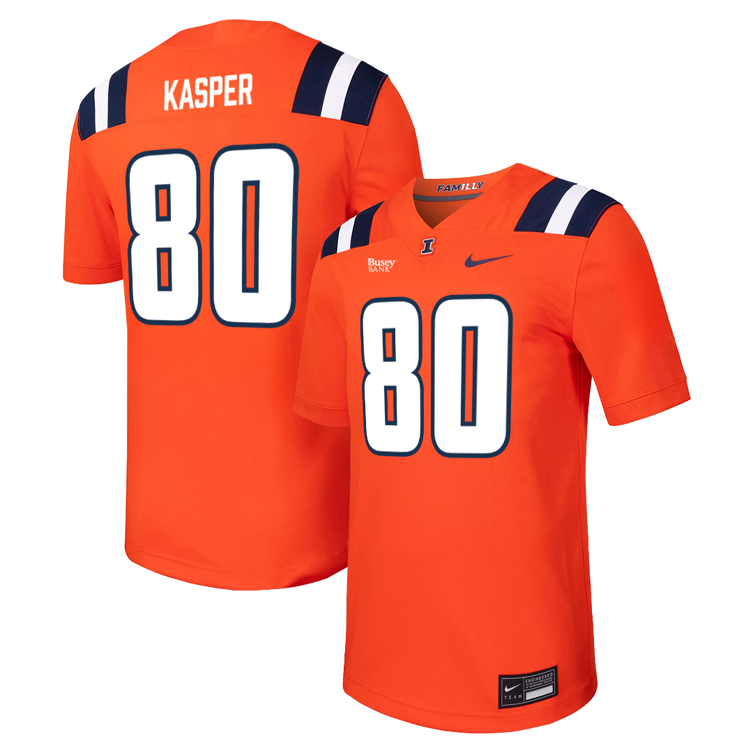 Illinois Fighting Illini Nike NIL Football Jersey Orange
