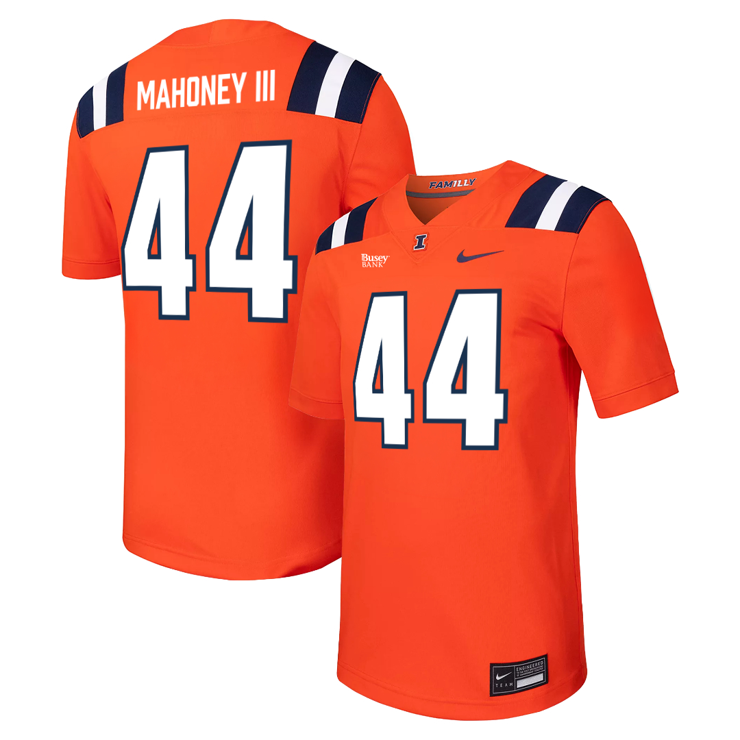 Illinois Fighting Illini Nike NIL Football Jersey Orange