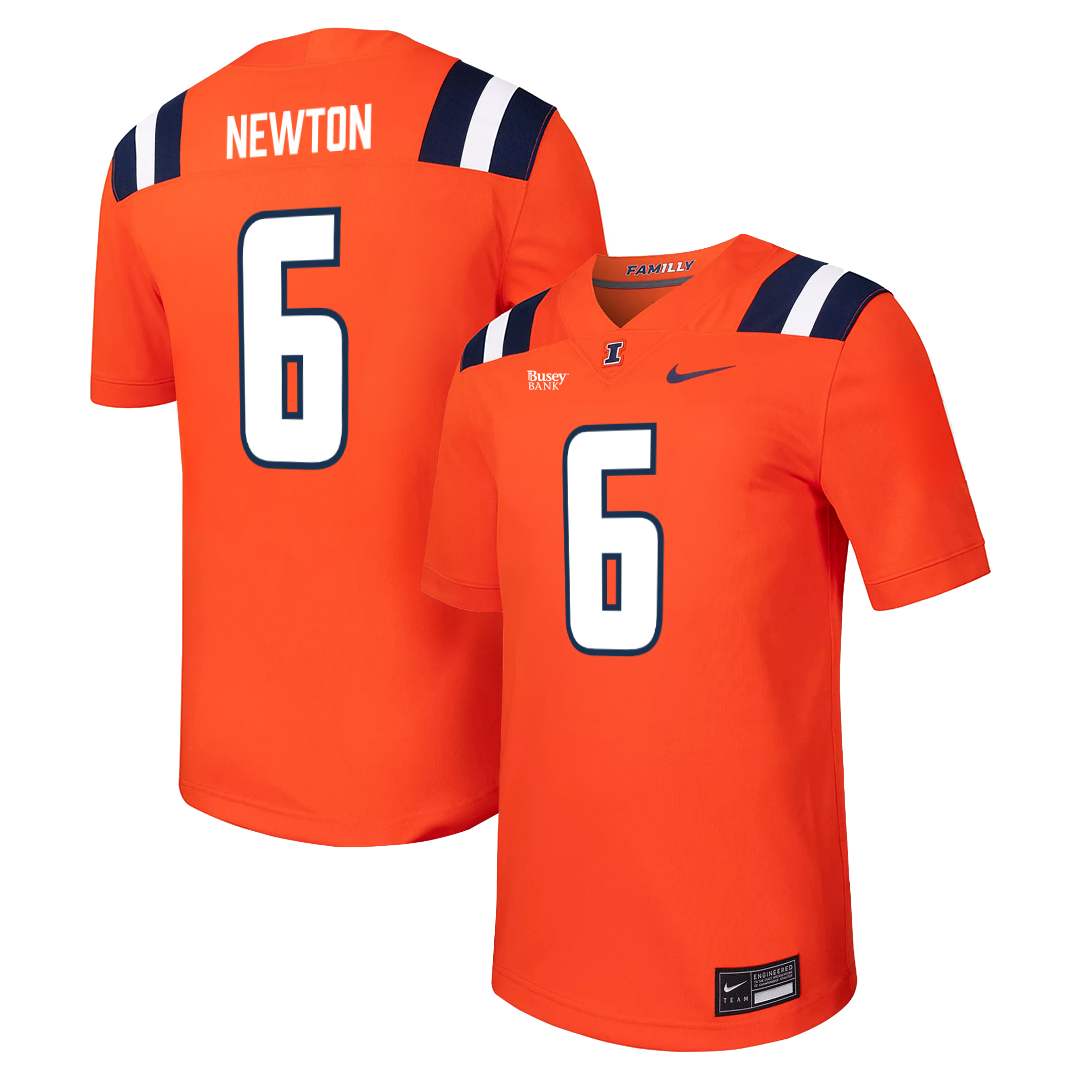Illinois Fighting Illini Nike NIL Football Jersey Orange