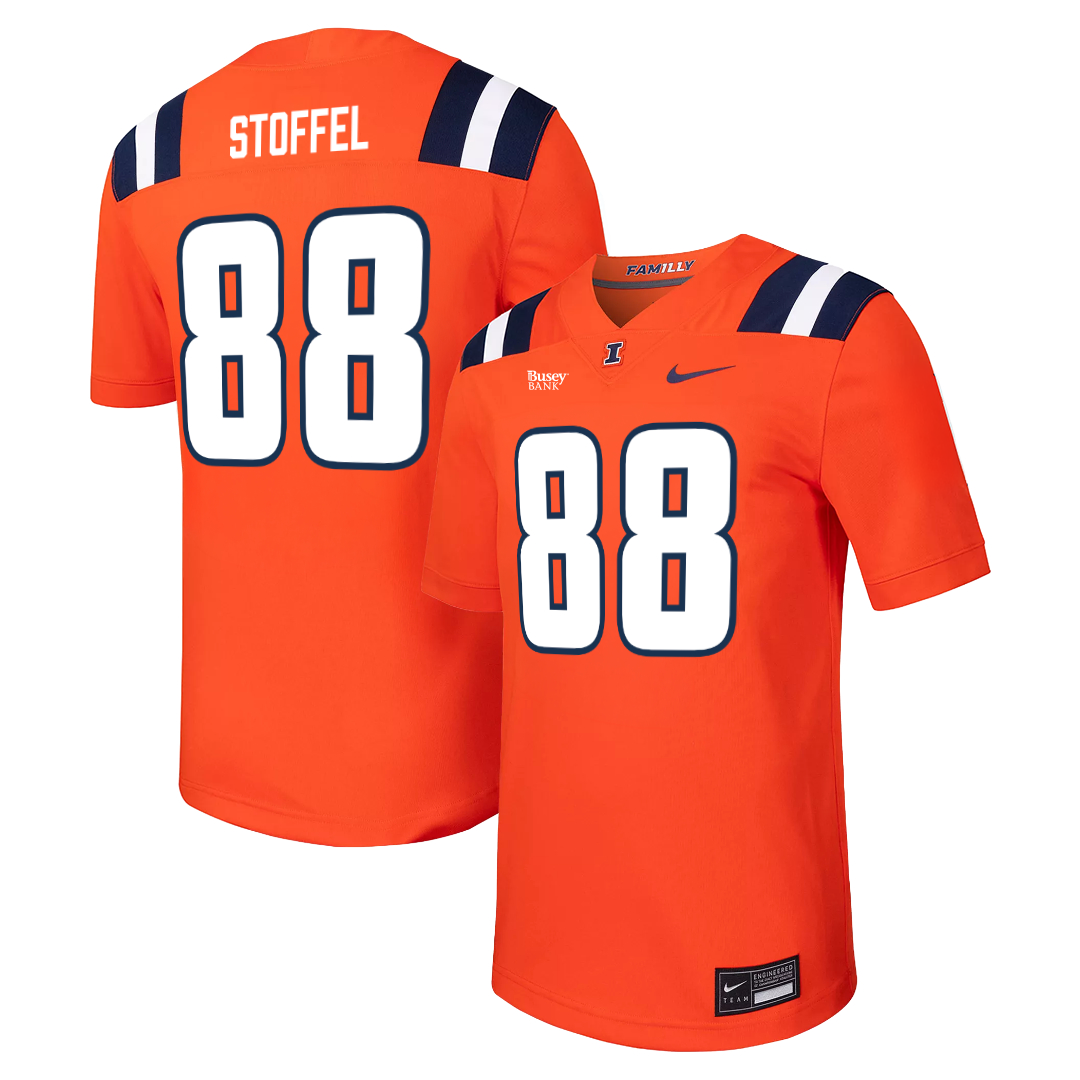Illinois Fighting Illini Nike NIL Football Jersey Orange