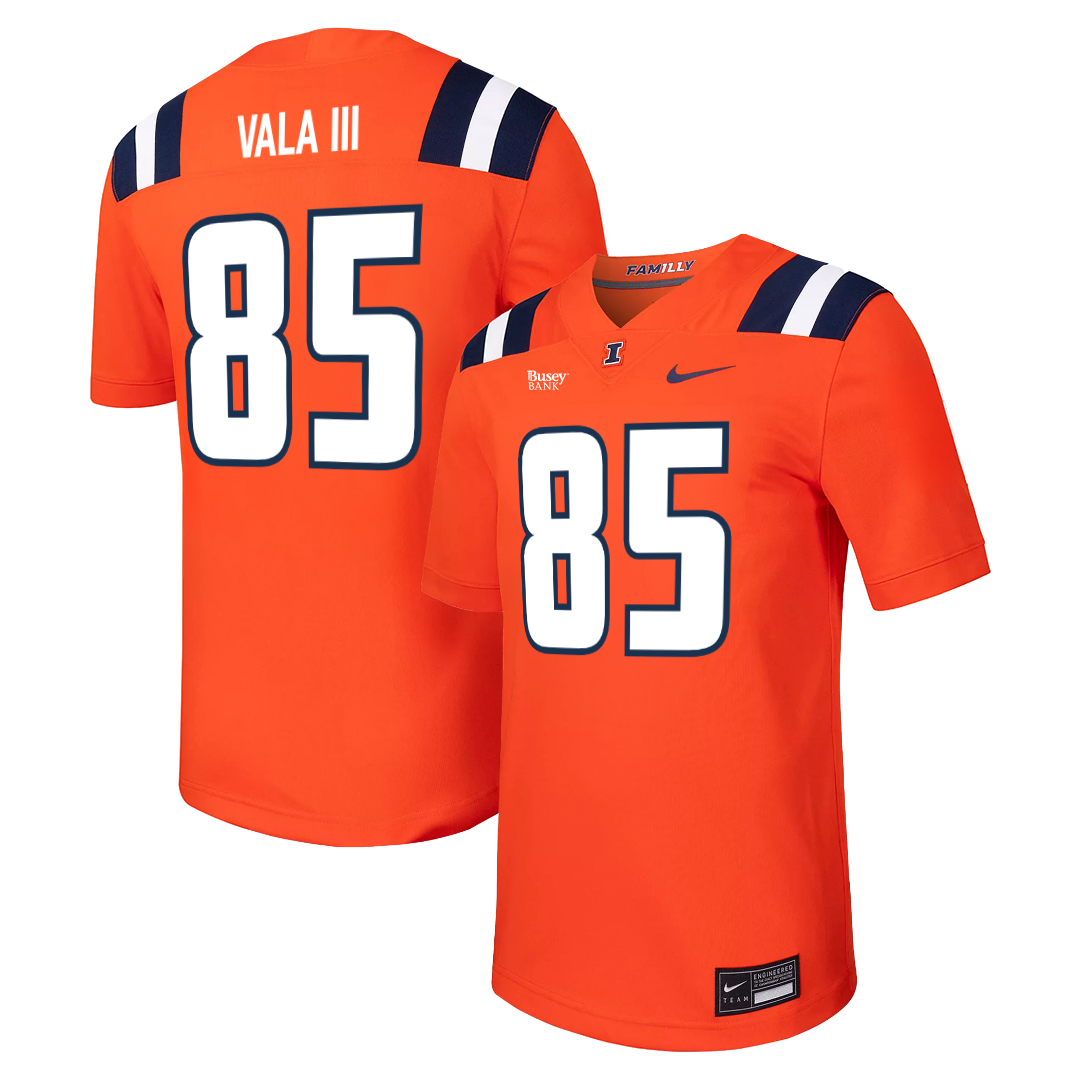 Illinois Fighting Illini Nike NIL Football Jersey Orange