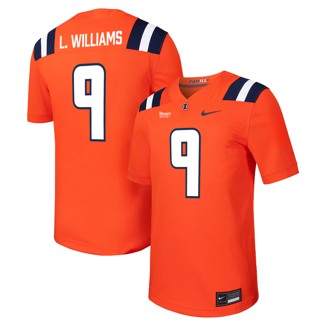 Illinois Fighting Illini Nike NIL Football Jersey Orange