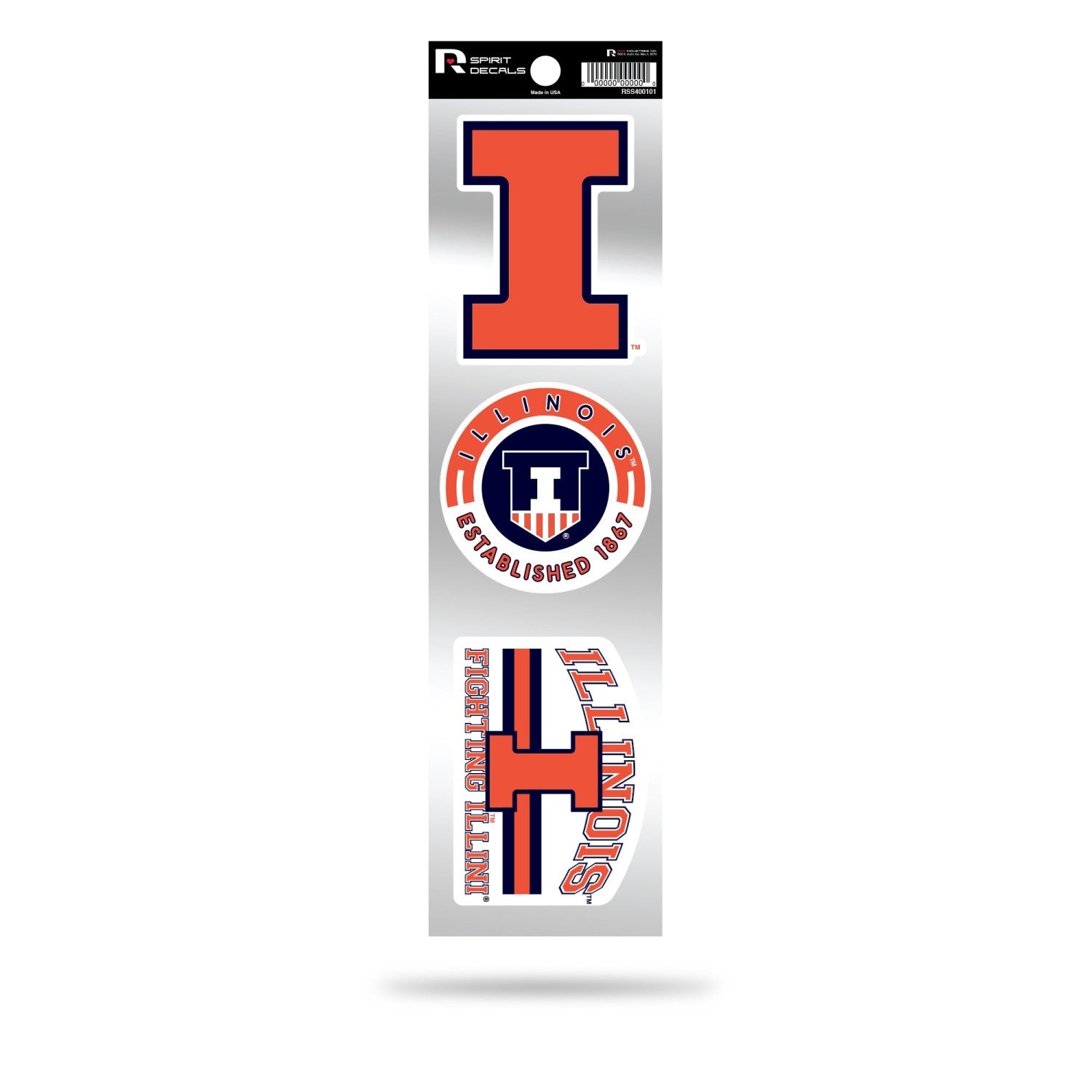 Illinois Fighting Illini Retro Spirit Decals