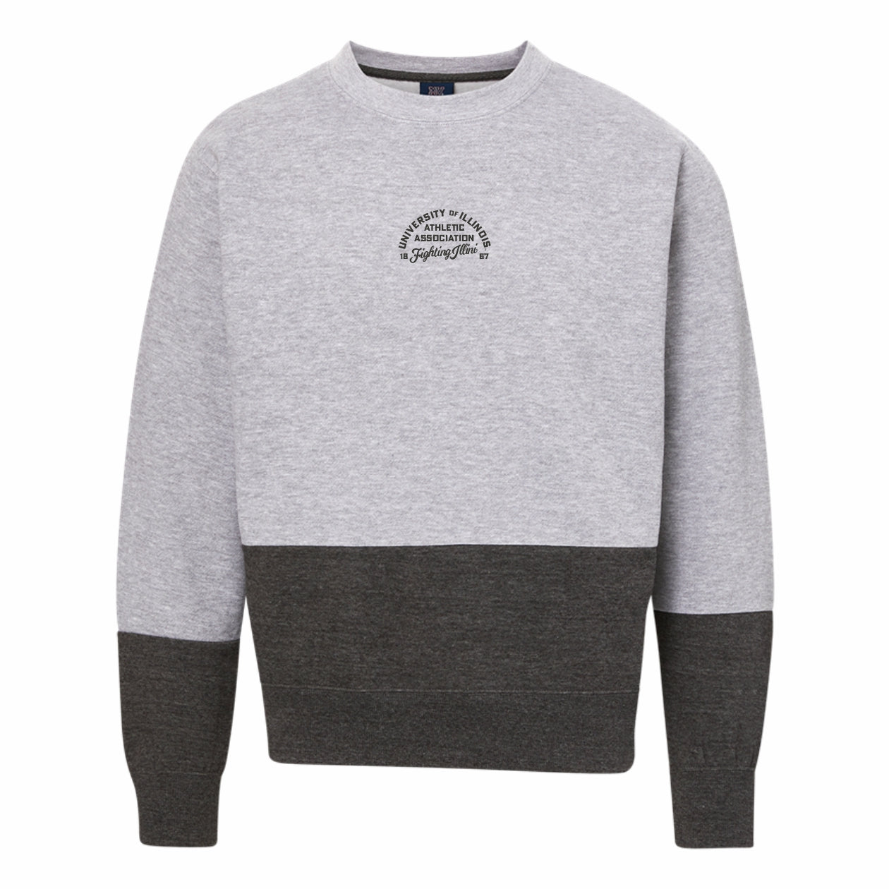 Illinois Sweatshirt Grey Colorblock Athletic Association