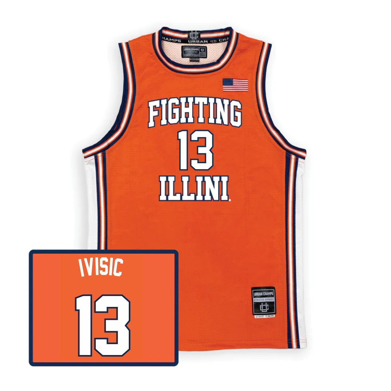 Illinois Fighting Illini NIL Jersey Youth #13 Tomislav Ivisic