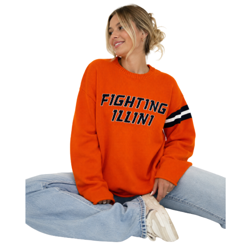 Illinois Fighting Illini Womne's Staggered Sweater