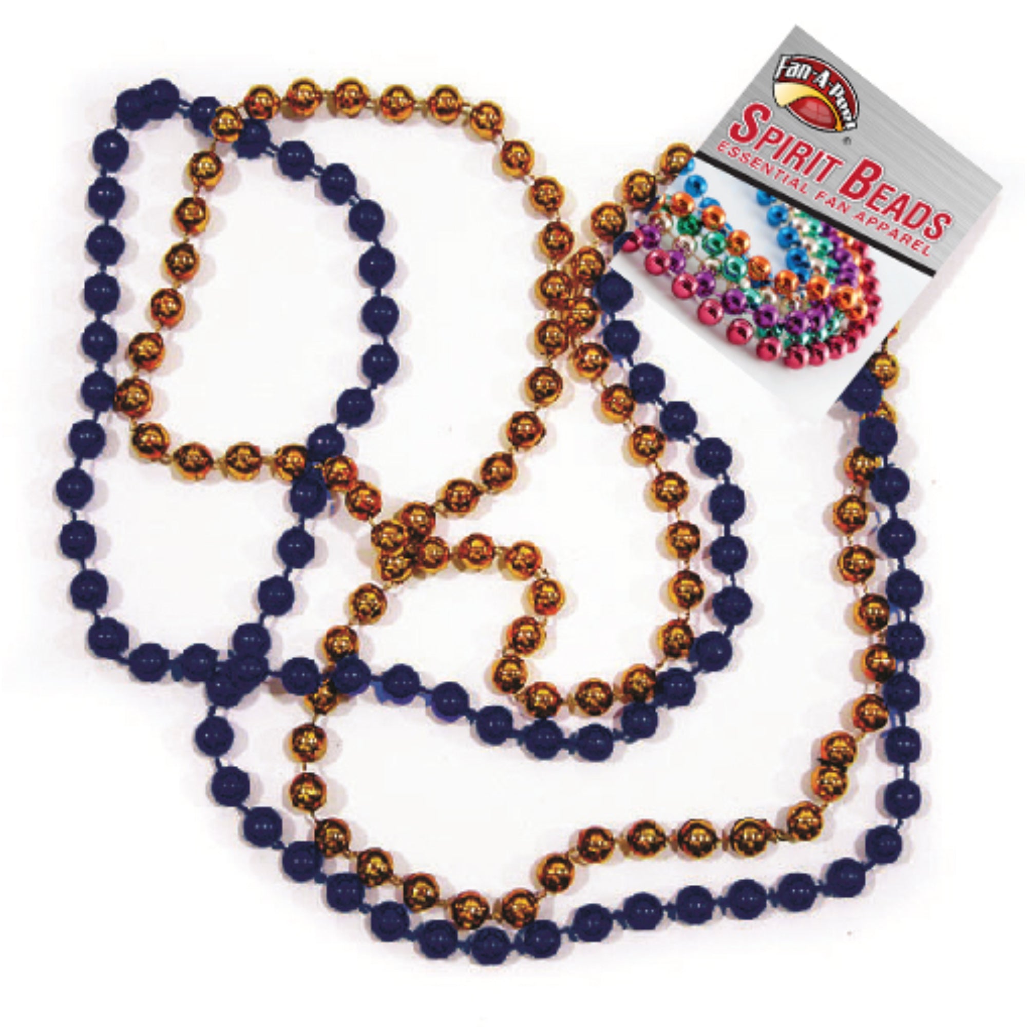 Illinois Orange and Blue Spirit Beads