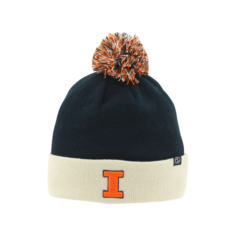 Illinois Fighting Illini 3D Block I Pom Knit