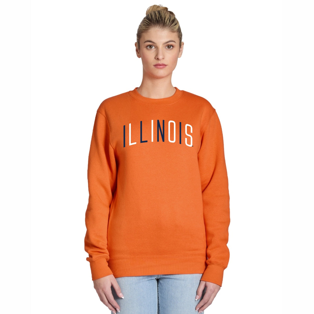 Illinois Sweatshirt Women's Raised Embroidery