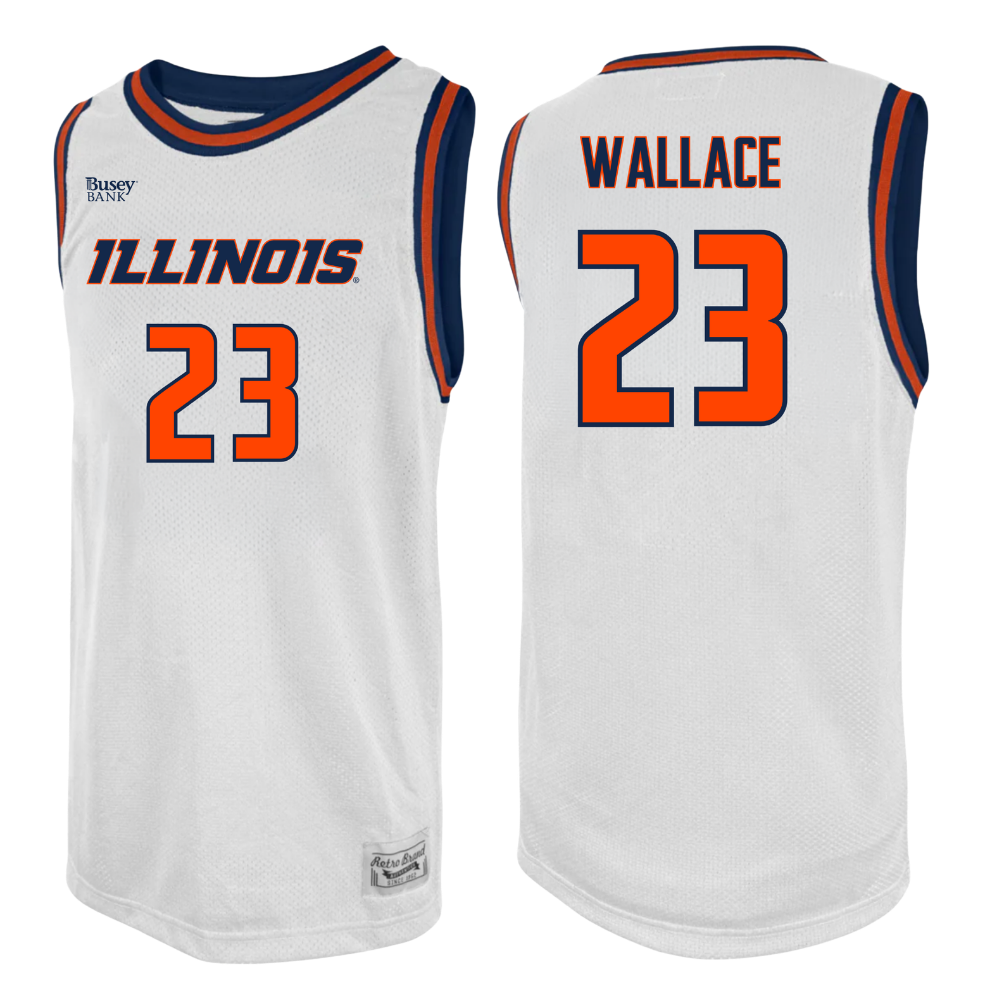 Illinois Fighting Illini Women's Retro Brand Basketball Jersey Berry Wallace #23