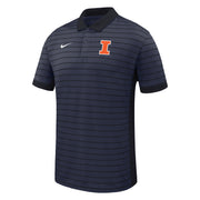 Illinois Fighting Illini Navy Striped Dri-Fit Victory Polo