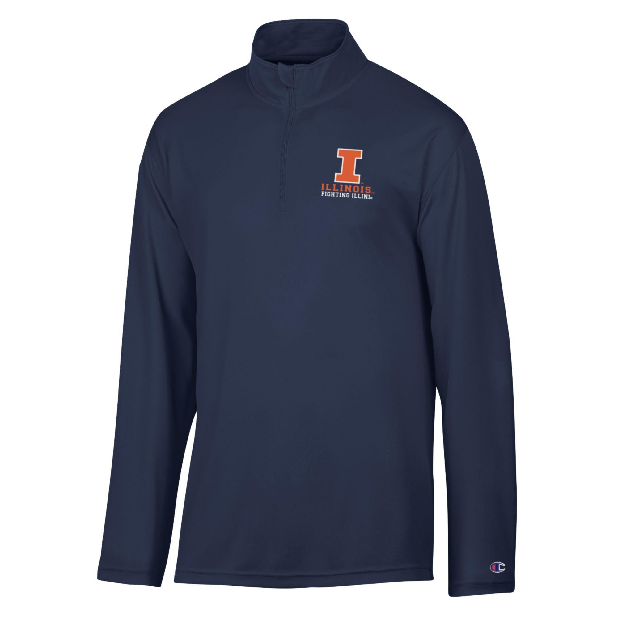 Illinois Fighting Illini Men's Mock Mesh Quarter-Zip
