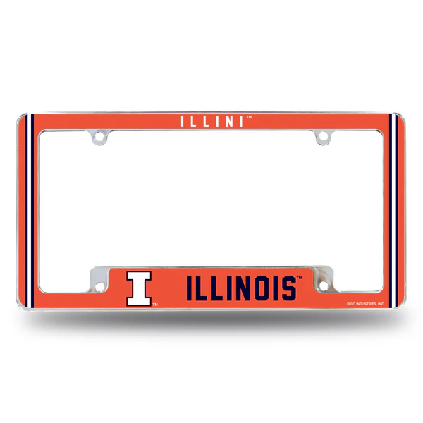 Illinois Fighting Illini Orange Stripe Plate Frame
