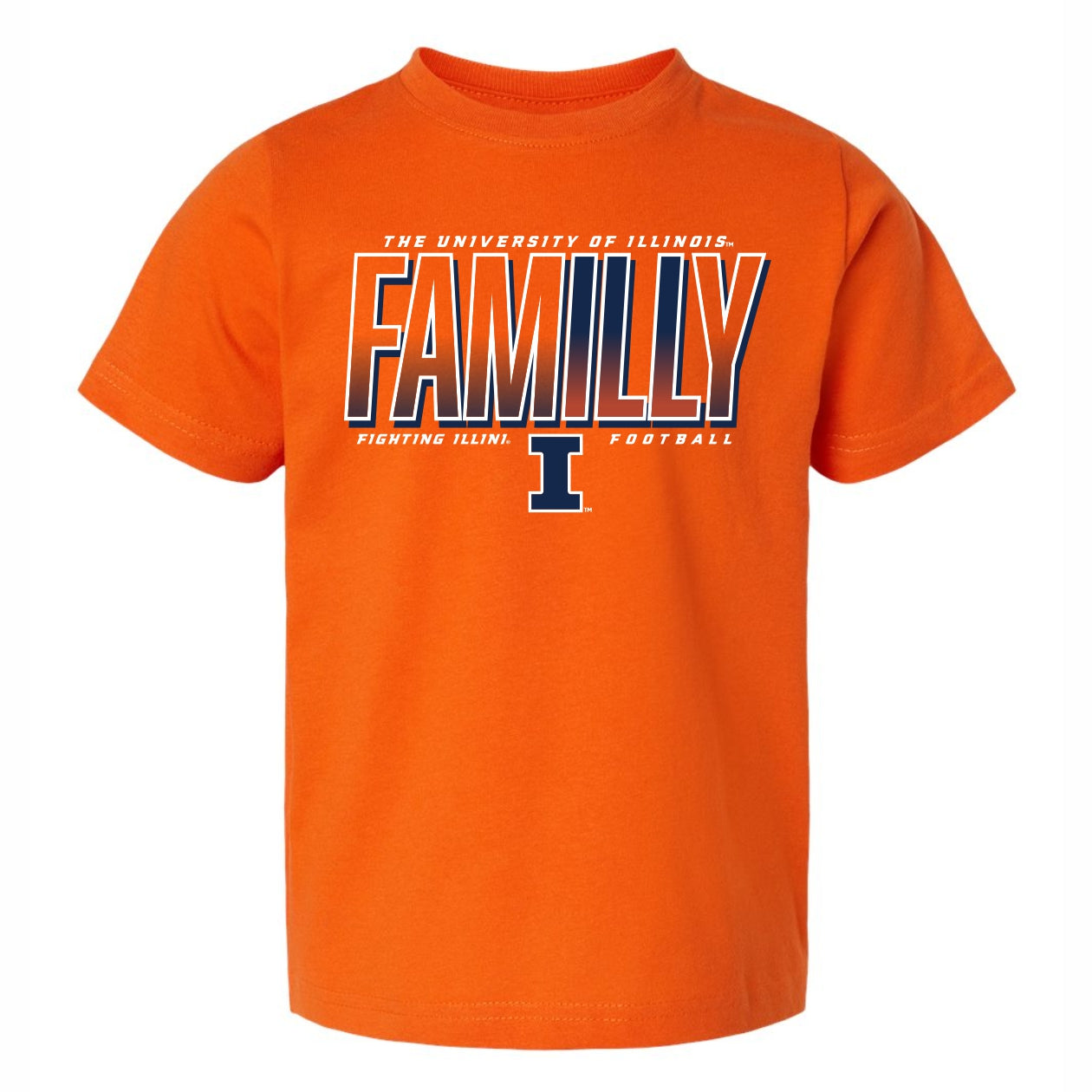 Illinois Fighting Illini Toddler FamILLy Gradient Short Sleeve Tee