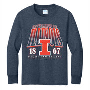 Illinois Fighting Illini Youth Gradient Long Sleeve Tee