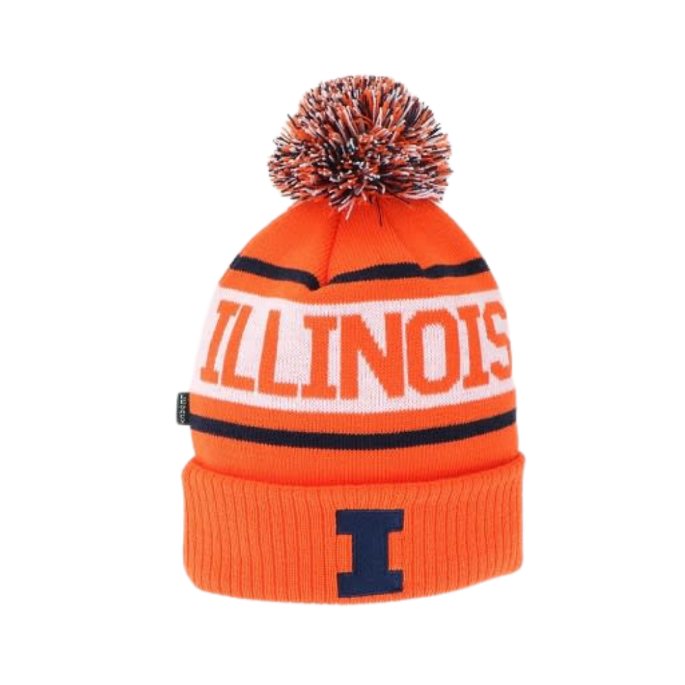 Illinois Fighting Illini Old School Pom Cuff Youth Knit