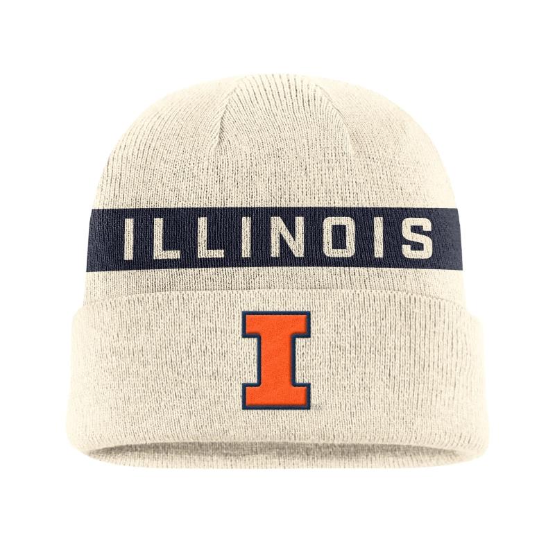 Illinois Beanie Nike Tan Knit Block I