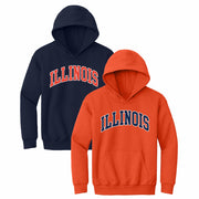 Illinois Fighting Illini Youth Two Colored Arch Hoodie