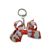 Illinois Fighting Illini Mini Bow Keychain