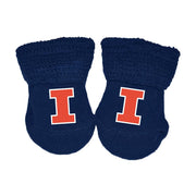 Fighting Illini Navy Infant Booties