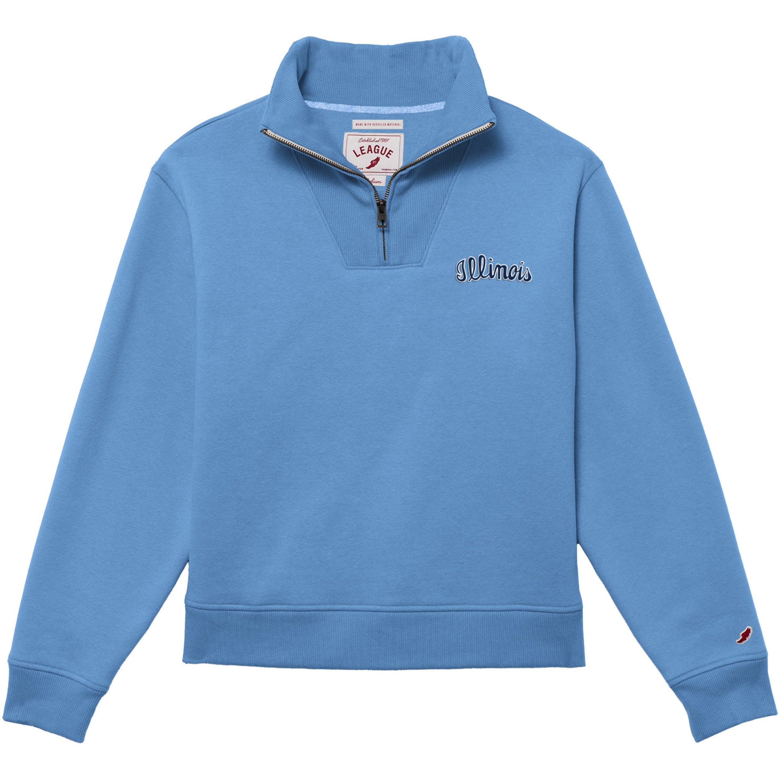 Fighting Illini Powder Blue Quarter Zip - League