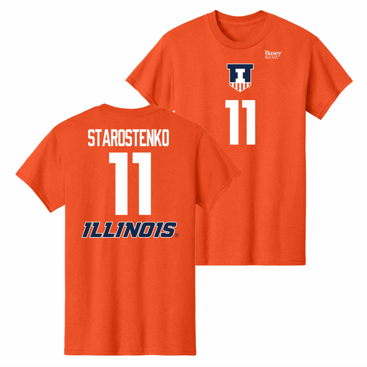 Illinois Fighting Illini NIL Volleyball Shirsey Orange