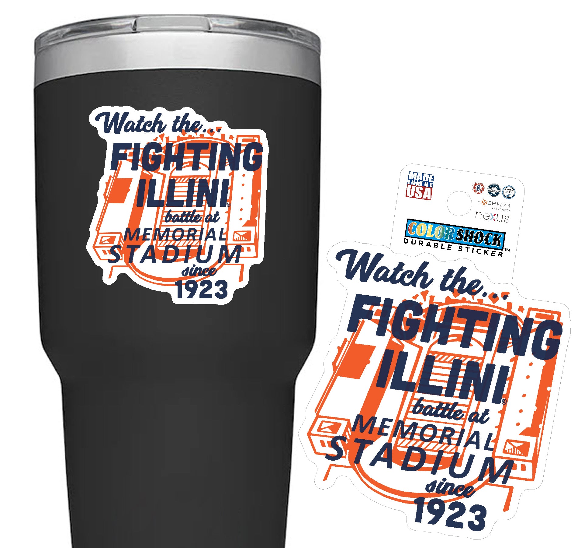 Illinois 1923 Memorial Stadium Decal