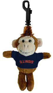 Fighting Illini Navy T-Shirt Monkey Keychain
