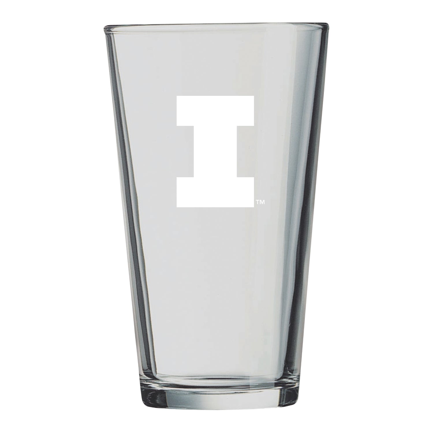 Fighting Illini Etched Pint Glass