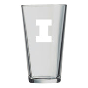 Fighting Illini Etched Pint Glass