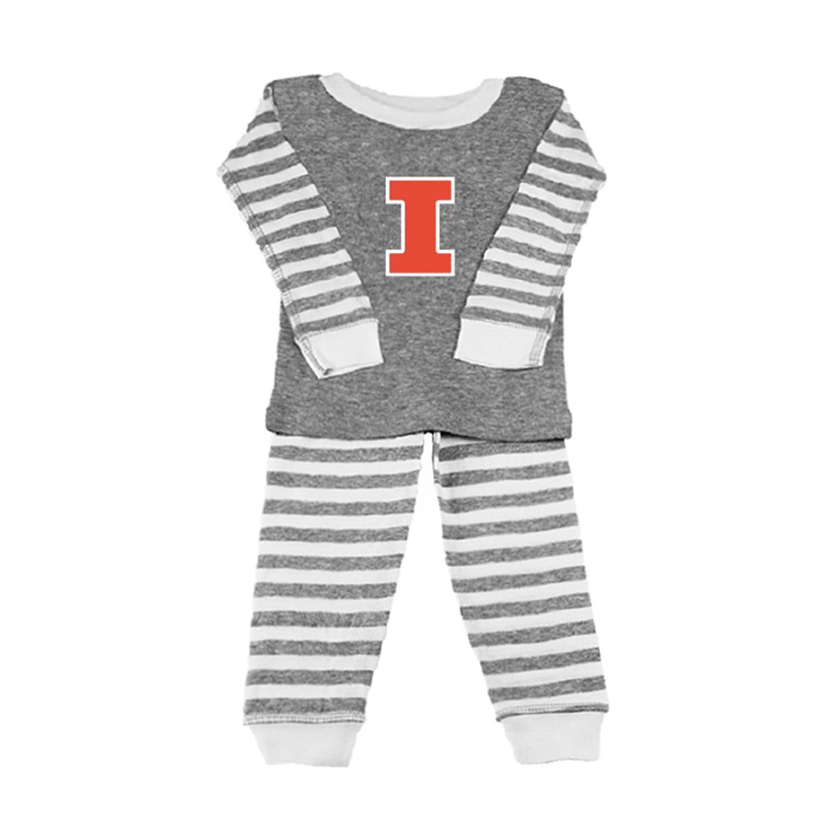 Illinois Infant Grey Pajama Set