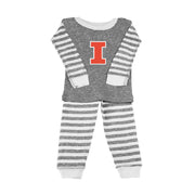 Illinois Infant Grey Pajama Set