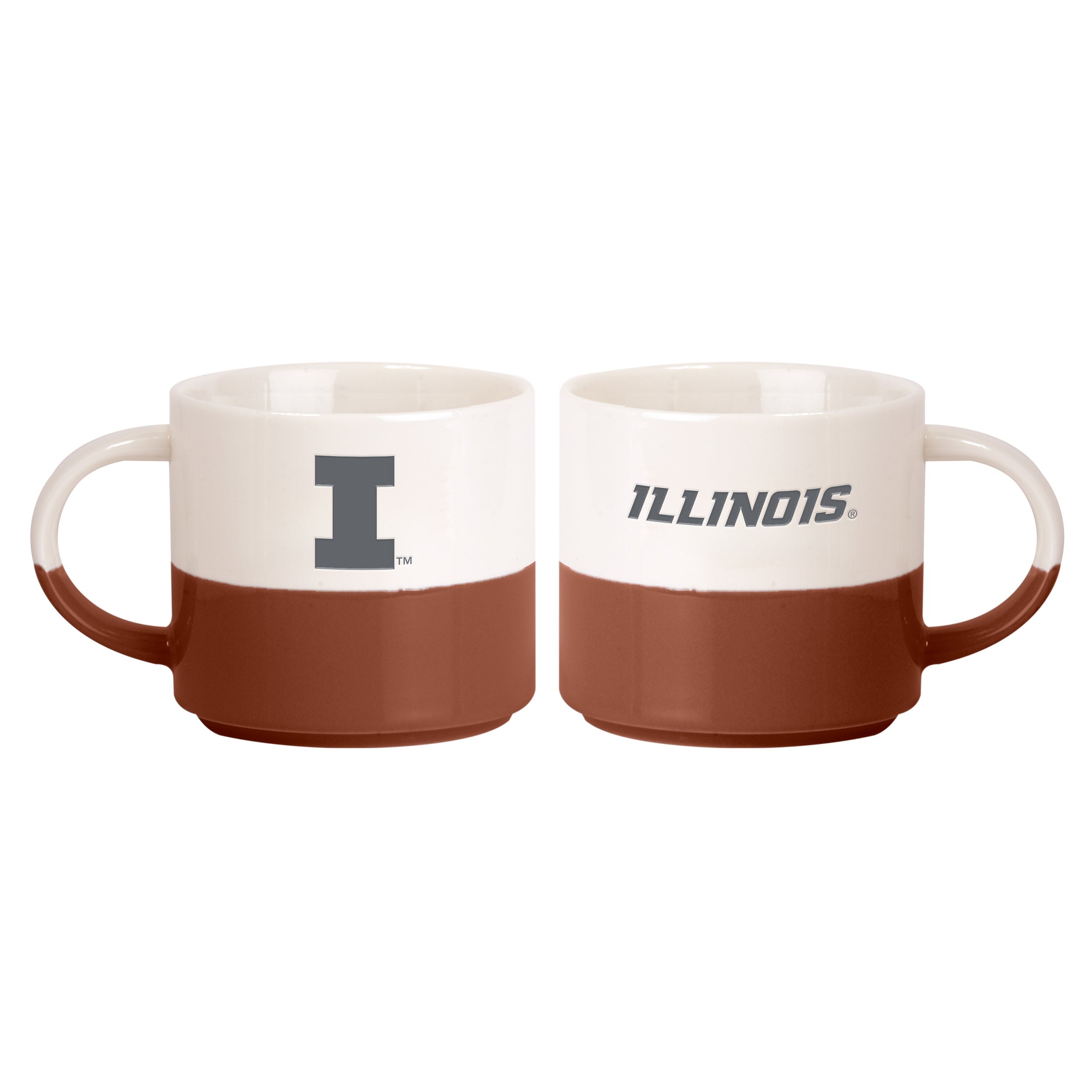 Illinois Mug Set 2-Pack Brown & Ivory