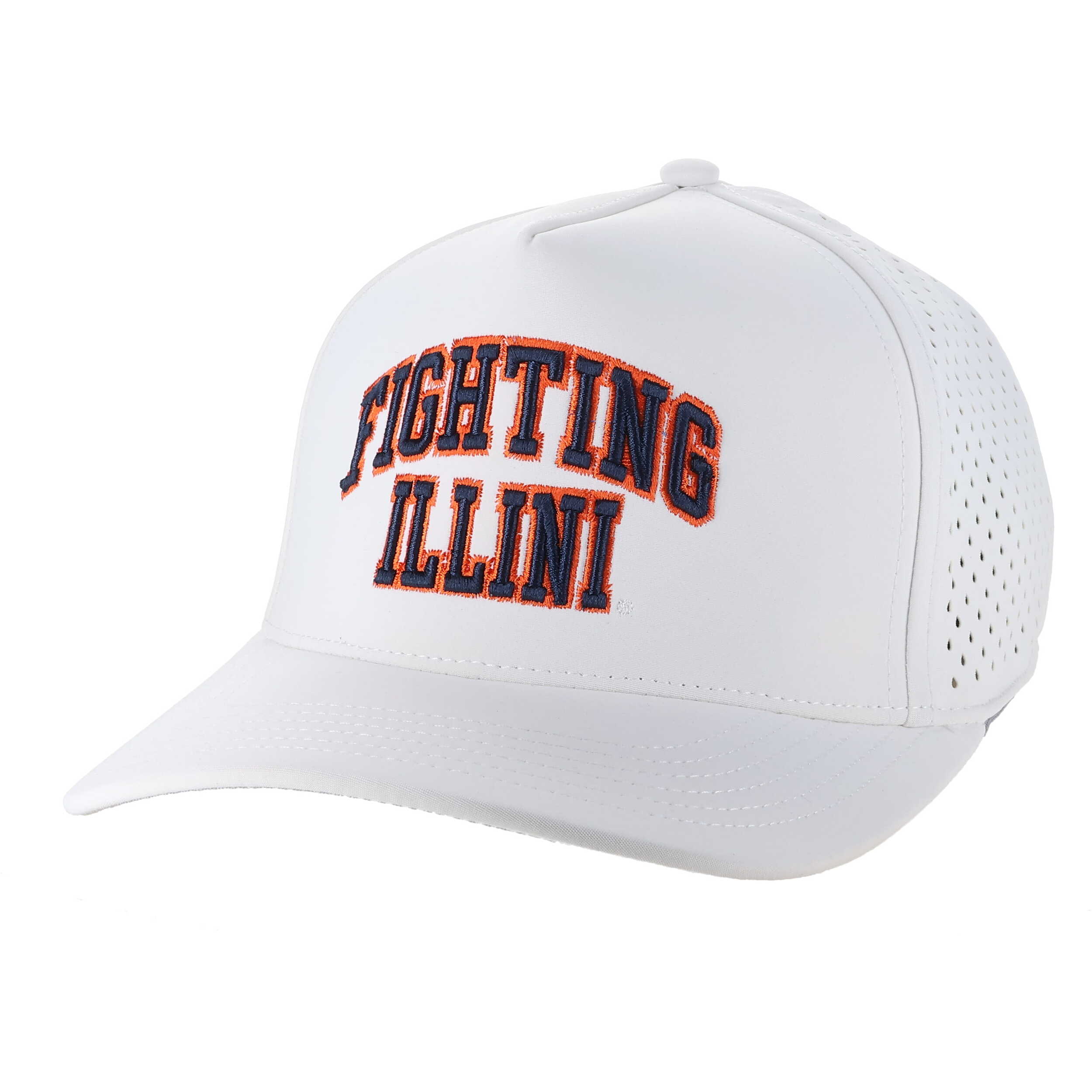 Illinois Fighting Illini Hat White Embroidered Arch
