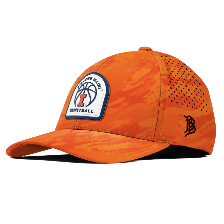 Illinois Basketball Hat Orange Camo Branded Bills