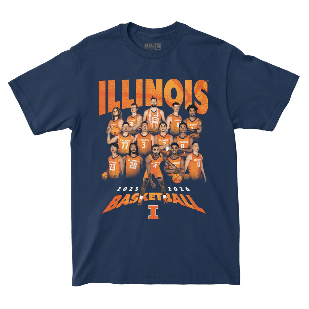 Illinois Basketball 2025-26 NIL Roster Tee